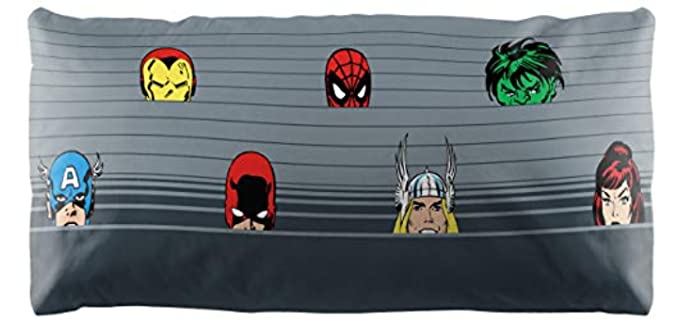 Jay Franco Marvel 80th Anniversary Peeking Body Pillow Cover - Kids Super Soft 1-Pack Bed Pillow Cover - Measures 20 Inches x 54 Inches (Official Marvel Product)