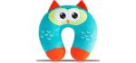 Little Grape Land, Neck Pillow for Kids | Neck Pillow for Travel for Kids | Kids Neck Pillow | U-Shaped Animal Kids Pillow for Airplane and Car (Owl)