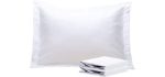 NTBAY 100% Brushed Microfiber Standard Pillow Shams Set of 2, Soft and Cozy, Wrinkle, Fade, Stain Resistant, Standard, White
