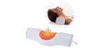 Neck Pillows for Pain Relief Sleeping, Heated Memory Foam Cervical Neck Pillow with USB Graphene Heating and Magnetic Therapy for Stiff Neck Pain Relief, Neck Support Pillow Bolster Pillow for Bed