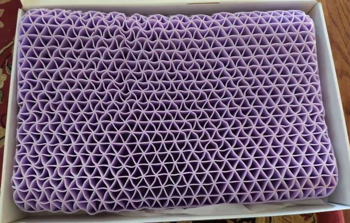Trying the stylish pillow for fibromyalgia from Purple