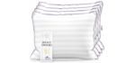 Set of Four King Size Pillows for Sleeping, Bed Pillows 4 Pack - Luxury Hotel Quality Pillow, Down Alternative Hypoallergenic Pillows for Back, Stomach, and Side Sleepers (King Size Soft 20”x36”)