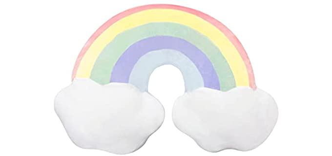 TUAHOUS Rainbow Shaped Pillow, Home Decorative Creative Cushion Cloud Rainbow Shaped Pillow for Girls -20inch