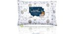 Toddler Pillow with Pillowcase - 13X18 Soft Organic Cotton Toddler Pillows for Sleeping - Machine Washable - Toddlers, Kids, Child - Perfect for Travel, Toddler Cot, Bed Set (KeaSafari)