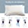 WENERSI Goose Down Feather Pillows- Pillows Queen Size Set of 2, Bed Pillows for Sleeping, Hotel Collection Pillow Insert, Breathable 100% Egyptian Cotton Cover, Supportive Gusseted Soft Pillows