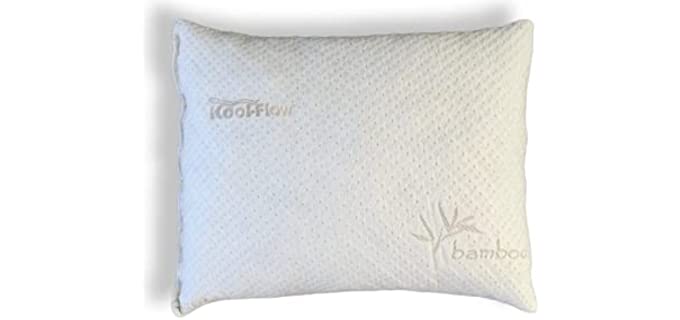 Xtreme Comforts Memory Foam Pillows - GreenGuard Gold Certified Slim Standard Cooling Pillow for Sleeping w/ Shredded Memory Foam & Kool Flow Technology