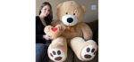 YESBEARS 5 Foot Giant Teddy Bear Ultra Soft Paws Embroidery (Pillow Included)