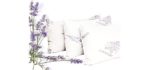 Bamboo Pillow, Side Sleeper Pillow, Memory Foam, Queen Size Pillows, Lavender Infused, 1 Pack