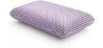 LUCID Lavender Scented Soothing Plush Memory Foam-Side, Back, and Stomach Sleepers Pillow, Queen Size (Pack of 1)