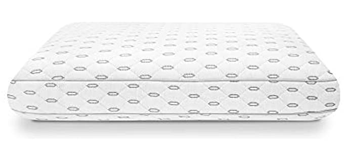 SensorPEDIC Wellness Collection Charcoal Infused Memory Foam Bed Pillow, 1 Count (Pack of 1), White