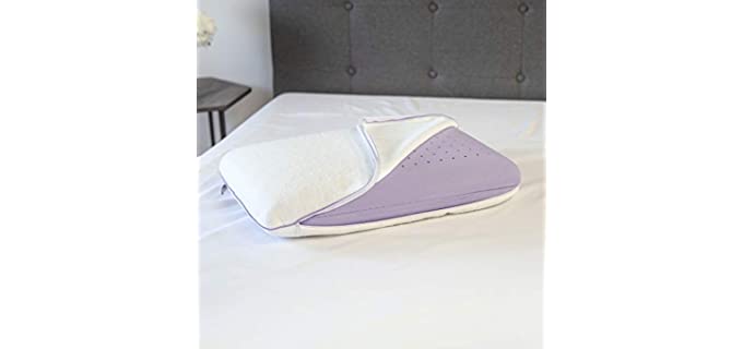 SensorPEDIC Lavender Bed Pillow, Standard (Pack of 1), White/Purple