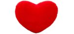 YINGGG Cute Plush Red Heart Pillow, Cushion Toy Throw Pillows Gift for Kids' Friends/Children/Girl/Valentine's Day Fit for Living Room/Bed Room/Dining Room/Office and Sofa/Cars/Chairs