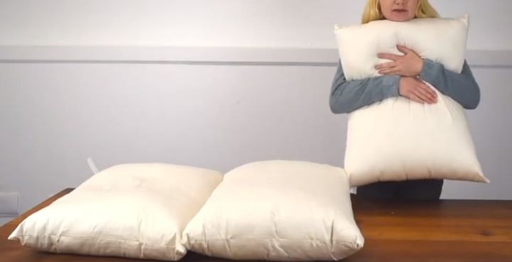 Checking the comfortability of the good pillows made in the USA