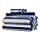 Freshee 100% Cotton 6 Piece Navy Stripe Bath Set with Antimicrobial Odor Protection
