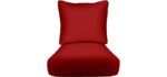 RSH Décor Indoor Outdoor Sunbrella Deep Seating Chair Cushion Set, 23”x 24” x 5” Seat and 24” x 19” Back, Choose Color (Canvas Jockey Red)