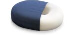 DMI Seat Cushion Donut Pillow and Chair Pillow for Tailbone Pain Relief, Hemorrhoids, Prostate, Pregnancy, Post Natal, Pressure Relief and Surgery, 18 x 15 x 3, Navy