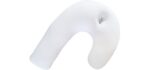TITA-DONG Side Sleeper Support Pillow with Ear Hole, J Shaped Body Pillow for Side Sleeping, Pillow with U Shaped Contoured Support for Neck, Back, and Shoulder Pain Relief, Correct Spine(#1)
