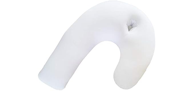 TITA-DONG Side Sleeper Support Pillow with Ear Hole, J Shaped Body Pillow for Side Sleeping, Pillow with U Shaped Contoured Support for Neck, Back, and Shoulder Pain Relief, Correct Spine(#1)