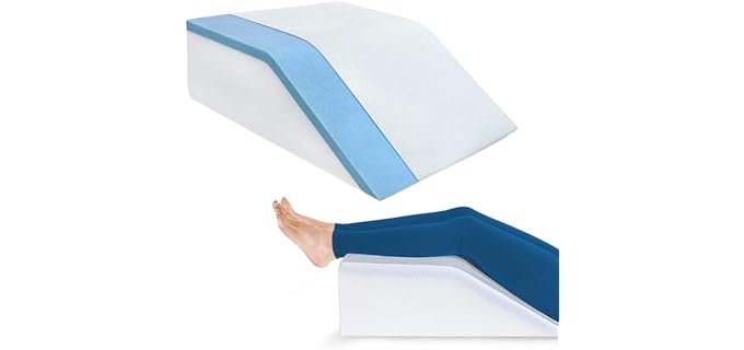 Abco Tech Leg Elevation Gel Memory Foam Wedge Pillow