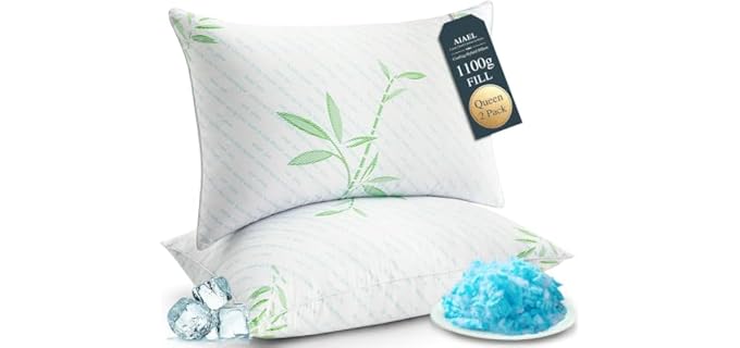Aiael Hotel Hybrid Contoured Shredded Memory Foam Pillow