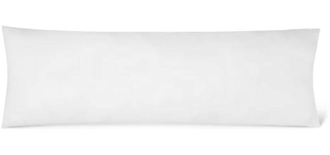 Amazon Basics Supportive Long Pregnancy Down Alternative Body Pillow
