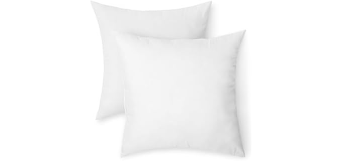 Amazon Basics Throw Hypoallergenic Down Alternative Pillow Insert