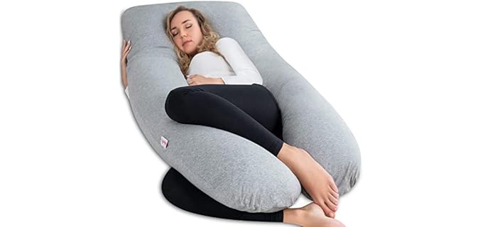 AngQi Pregnancy U-Shaped Washable Long Cooling Body Pillow