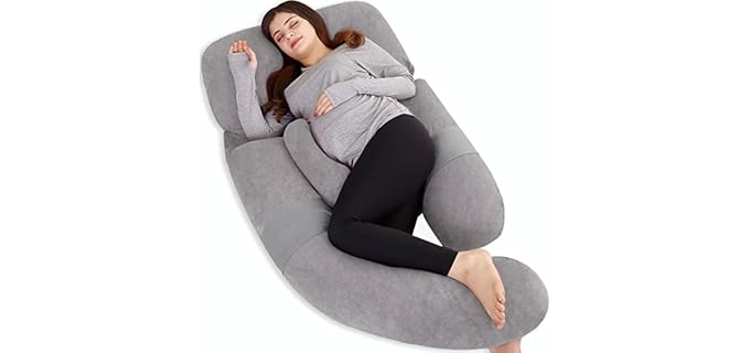As Awesling Detachable Maternity Soft Long Pregnancy Body Pillow
