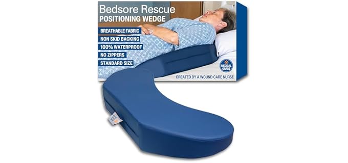 Bedsore Rescue Bedsore Pressure Relief Pillow - Standard | Hospital-Grade Positioning Wedge, 30° Pressure Relief, Standard Size, Hypoallergenic, Home Or Hospital Use Positioning Pillow