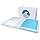Bluewave Bedding Extra Slim Max Cool CarbonBlue Gel Memory Foam Pillow for Stomach and Back Sleepers - Thin, Flat Design with Advanced Cooling (1.75-Inch Height, Standard Size)