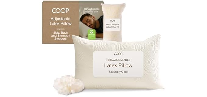 Coop Home Goods Latex Contoured Adjustable Memory Foam Pillow