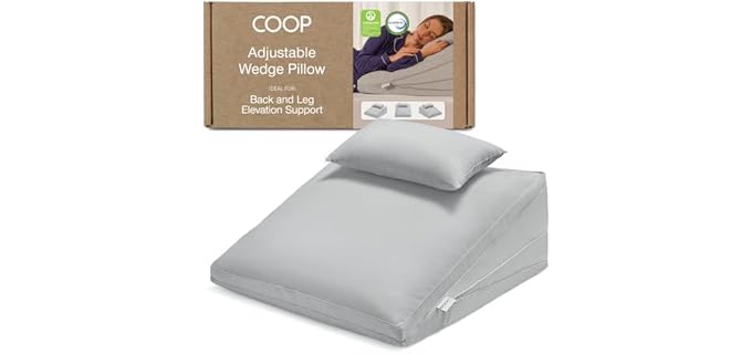 Coop Home Goods Classic Adjustable Memory Foam Wedge Pillow