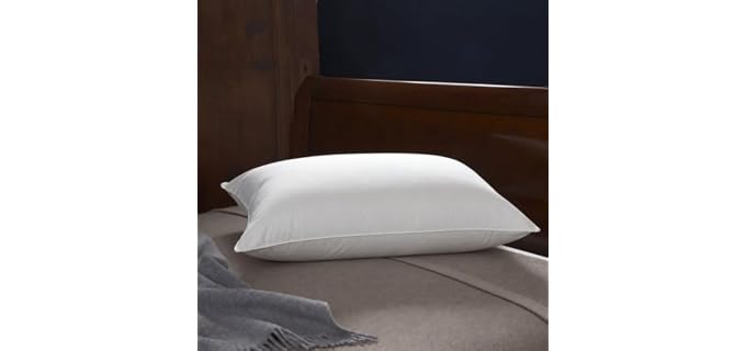 Cuddledown Organic Cotton Firm Hypoallergenic Down Alternative Pillow