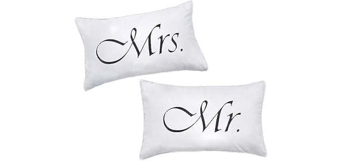 DasyFly Mr Mrs Washable Pillowcase