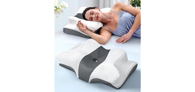 Emircey Clinical-Level Cervical Cooling Contoured Memory Foam Pillow