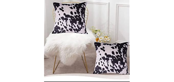 Entua Black White Soft Travel Pillow Cover