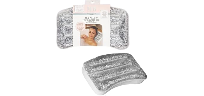 Expressions Glitter Contoured Gel Memory Foam Pillow
