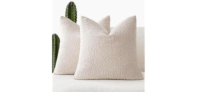 Foindtower Decorative Textured Boucle Pillowcase