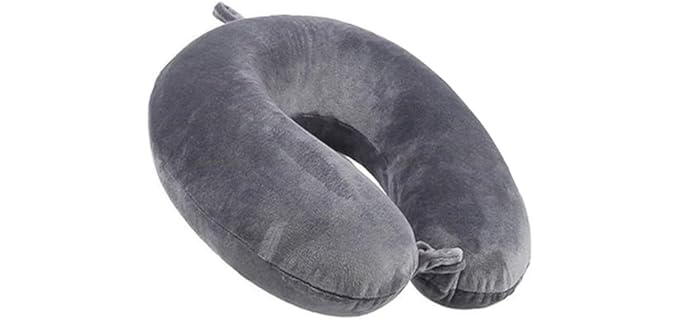 Gdeoup Pure U-Shaped Adjustable Memory Foam Travel Pillow