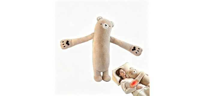 Generic Bear Shape Soft Travel Body Pillow