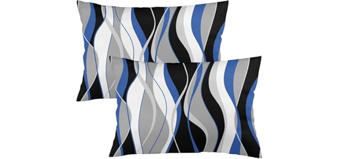 Hanaolan Black Blue Soft Pillowcase