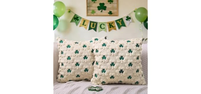 Heirloom Haven St Patrick Soft Plush Washable Pillow Cover