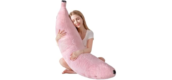 Higogogo Banana Shape Contoured Memory Foam Body Pillow