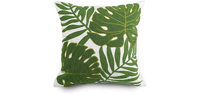Hodeco Embroidery Throw 18x18 Pillowcase
