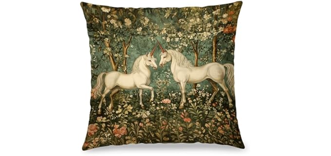 Joquxi Unicorn Washable Pillow Cover