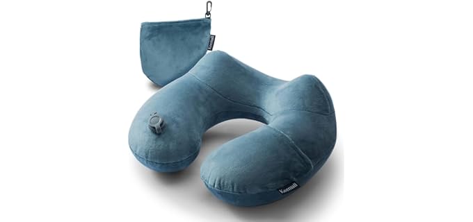 Keemall Inflatable Travel Washable Contoured Adjustable Pillow