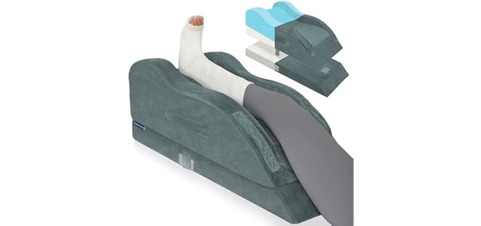 KingPavonini Leg Elevation Memory Foam Knee Pillow