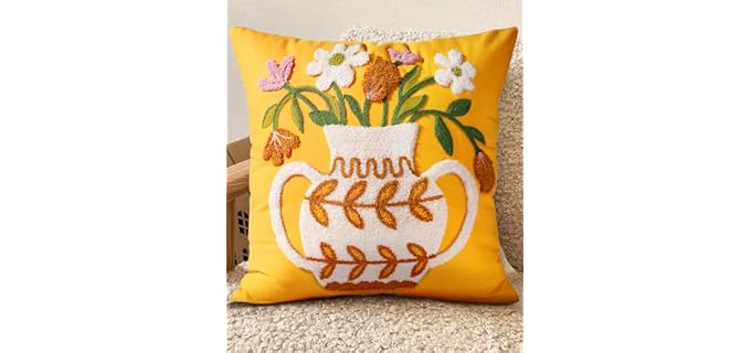 Kokaaee Embroidered Throw Pillow Cover