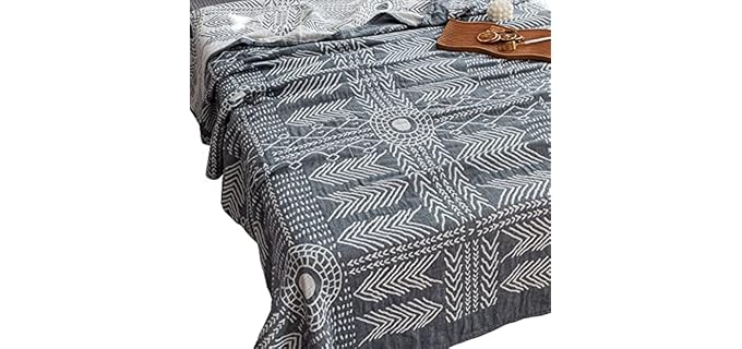 MEJU Indian Boho Soft Long Blanket