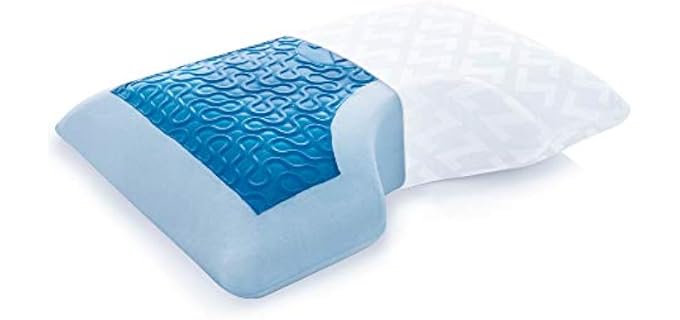Malouf Z Cutout Firm Cooling Memory Foam Pillow